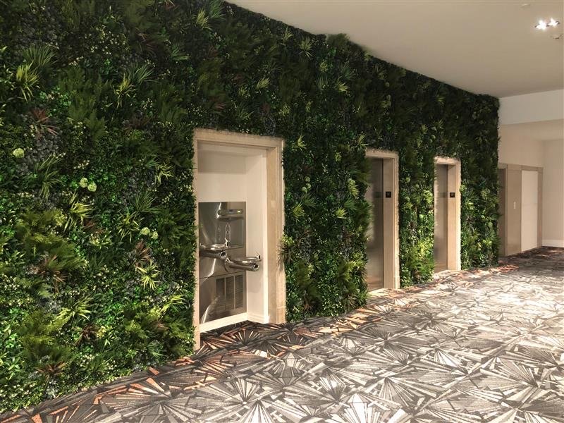 Seamless vertical garden look with green wall panels in Philadelphia PA